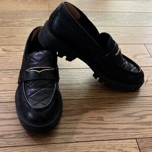 Aldo Black Quilted Slip-On Loafers